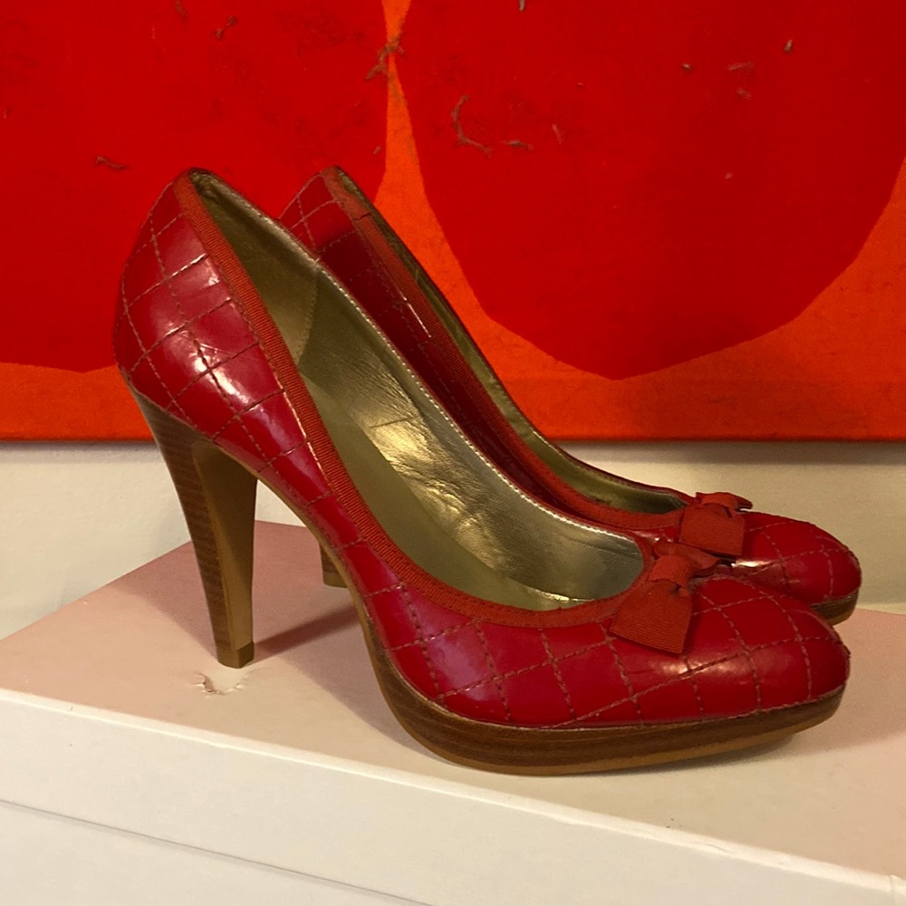 red stiletos platform